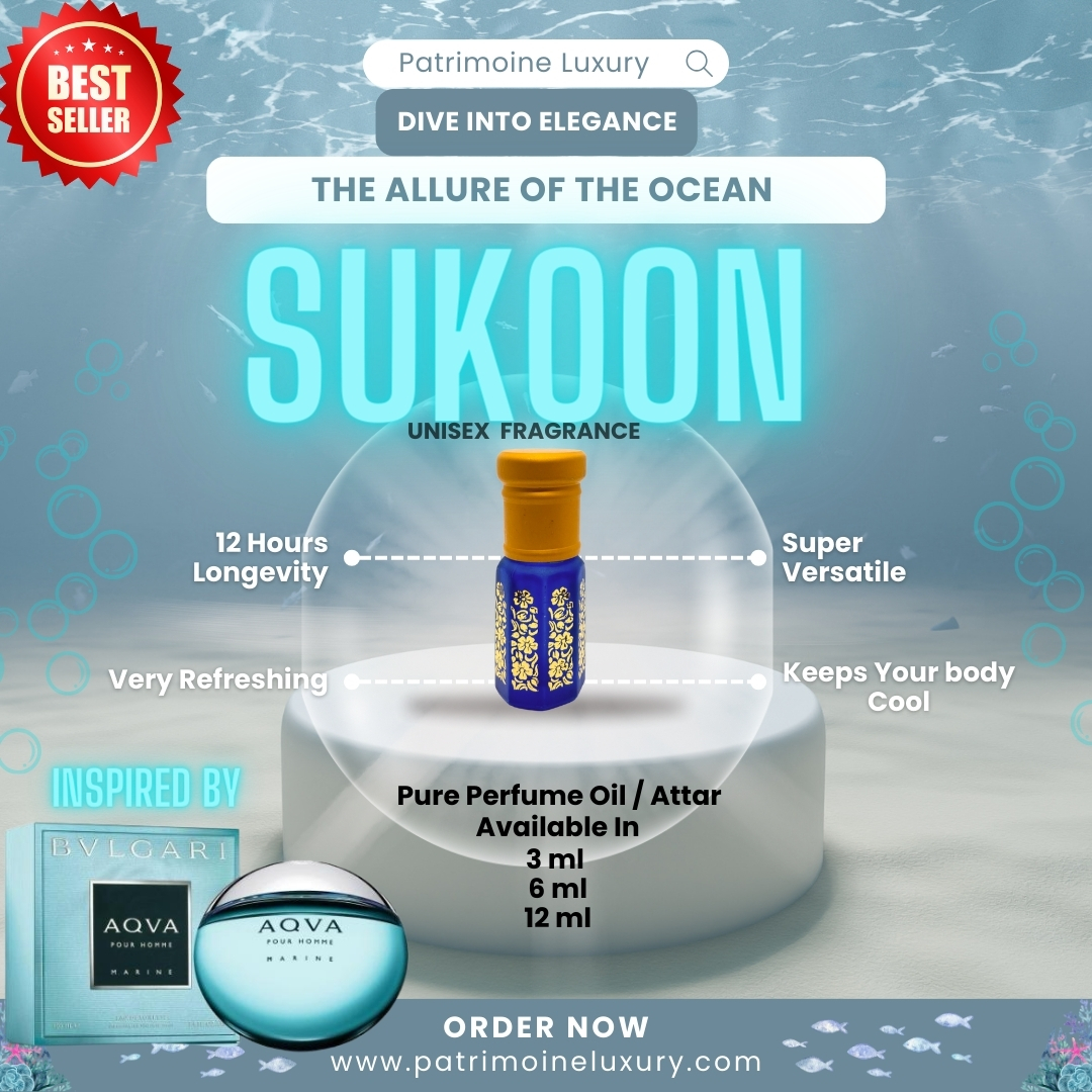 Blue and White Minimalist Perfume Product Features Instagram Post